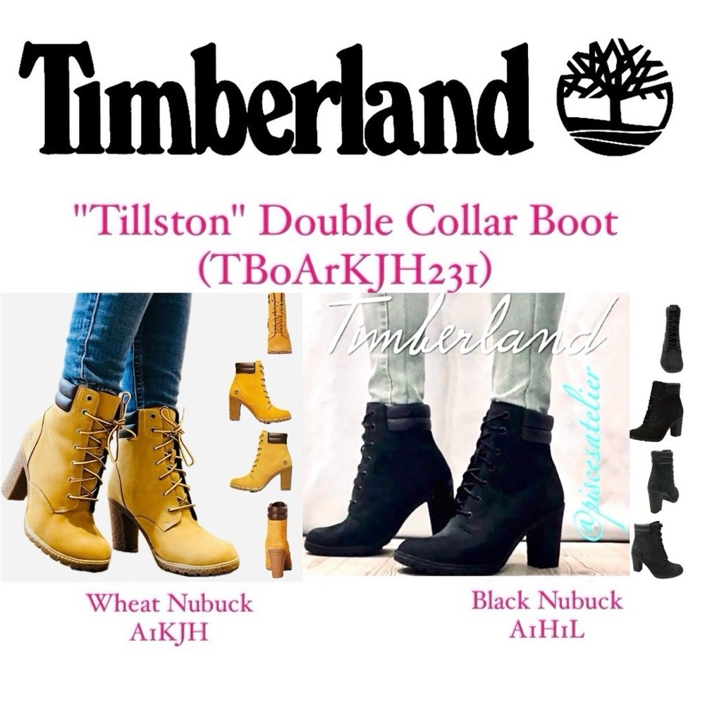 Timberland Tillston 6” Double Collar Boot in Wheat Nubuck or Black (TB0A1KJH231)